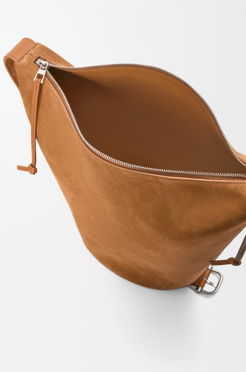 Medium Loop bucket in suede calfskin 6