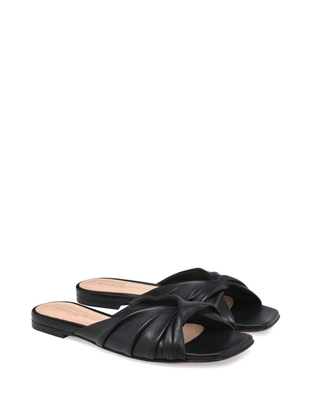 Selene leather slides - 2