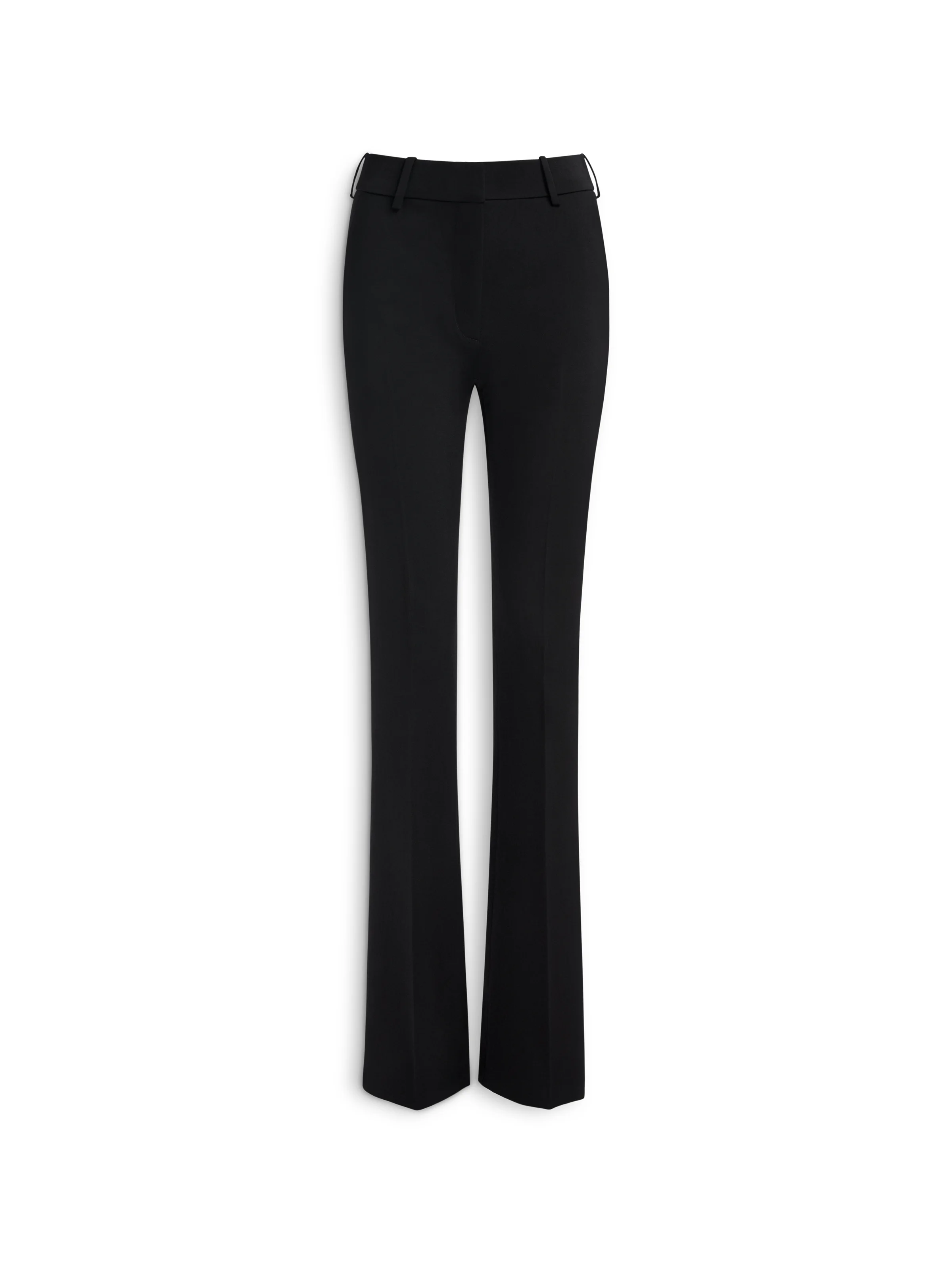 Low-waisted wool satin trousers - 1