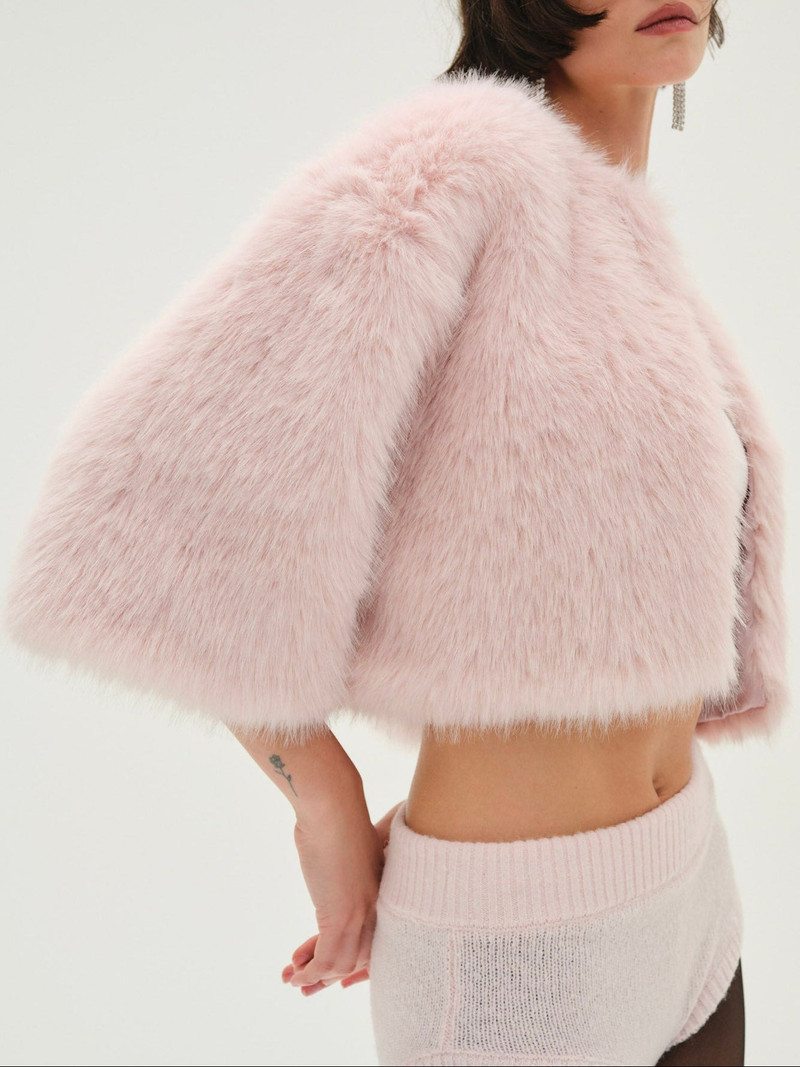 For Love & Lemons Amina Fur Jacket outlook