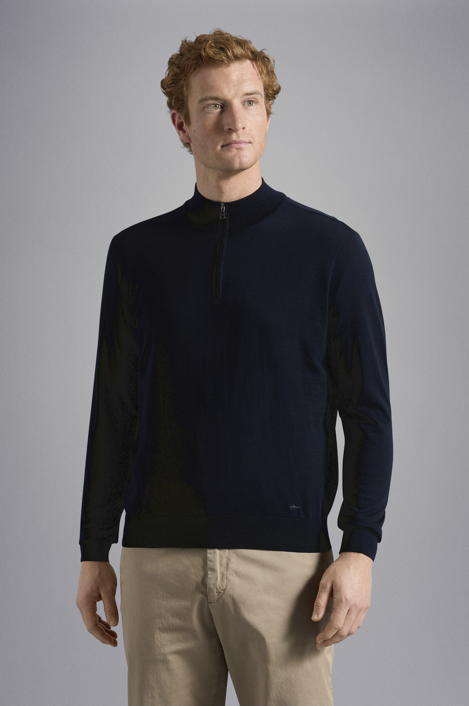 WINTER SUMMER MERINO WOOL EXTRA-FINE HALF ZIP SWEATER - 6