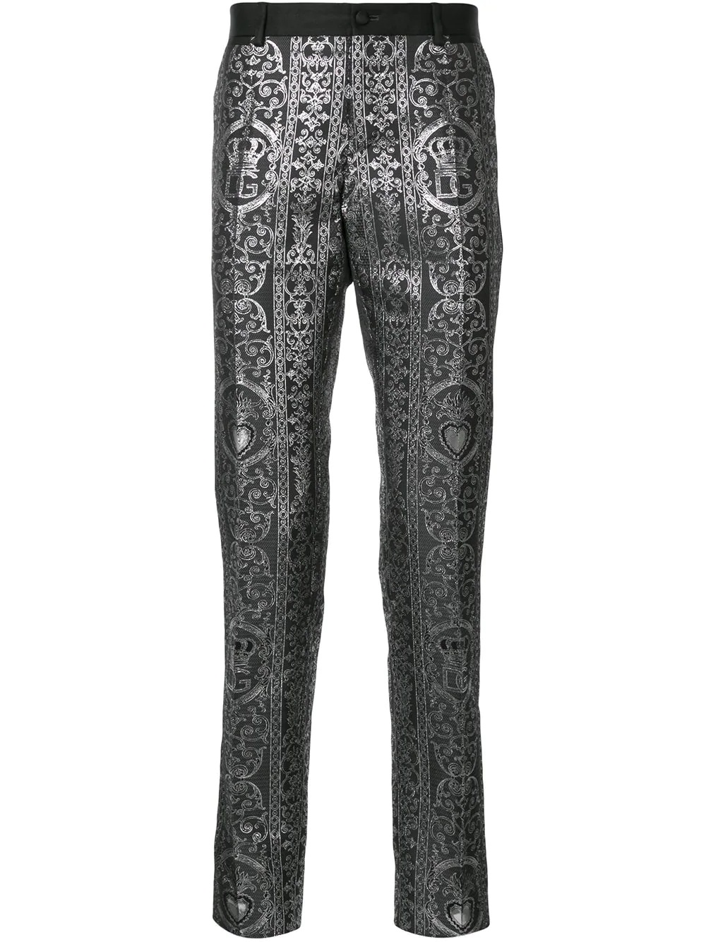 jacquard tailored trousers - 1