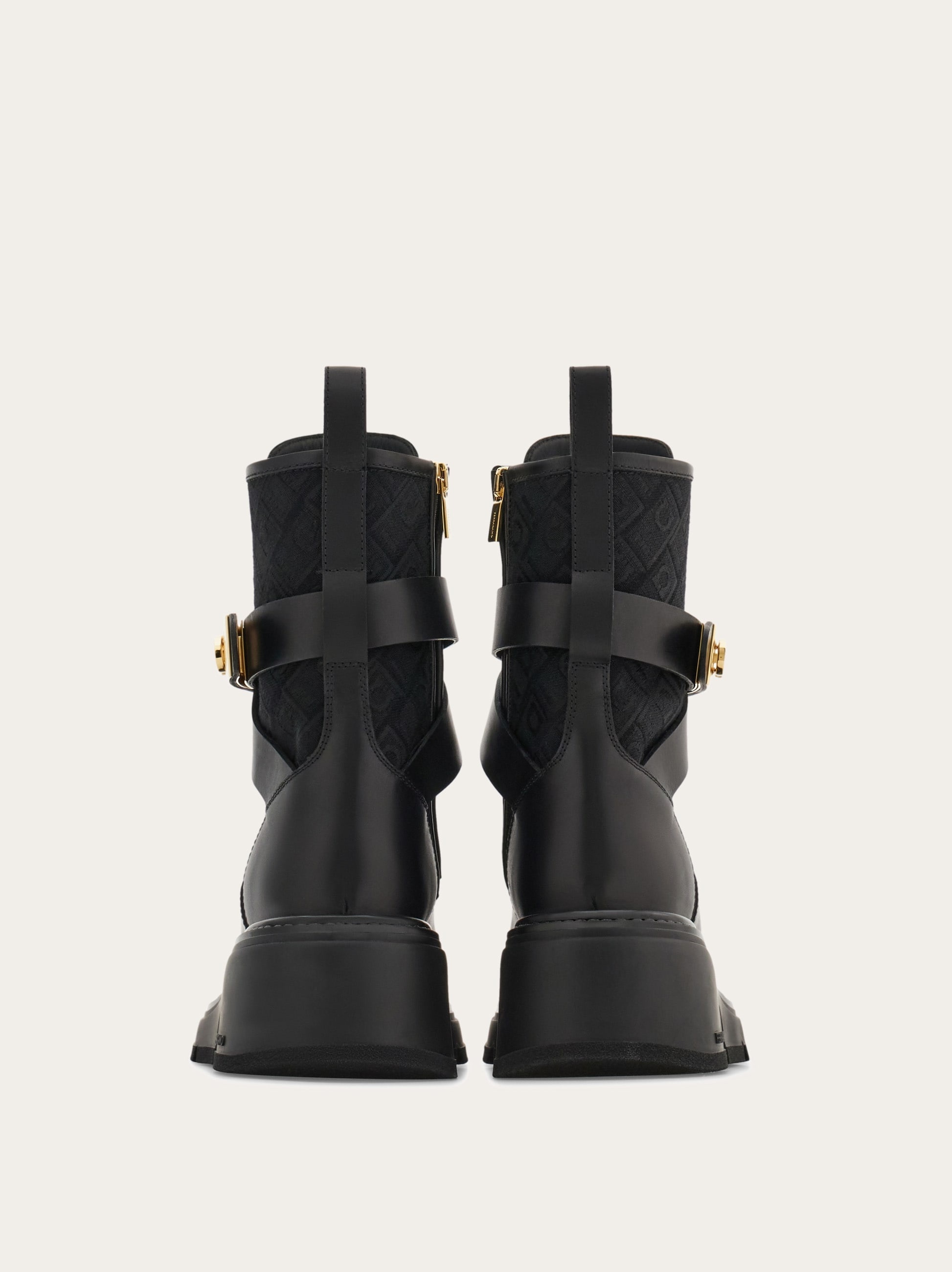 Ferragamo Monogram combat boot - 4