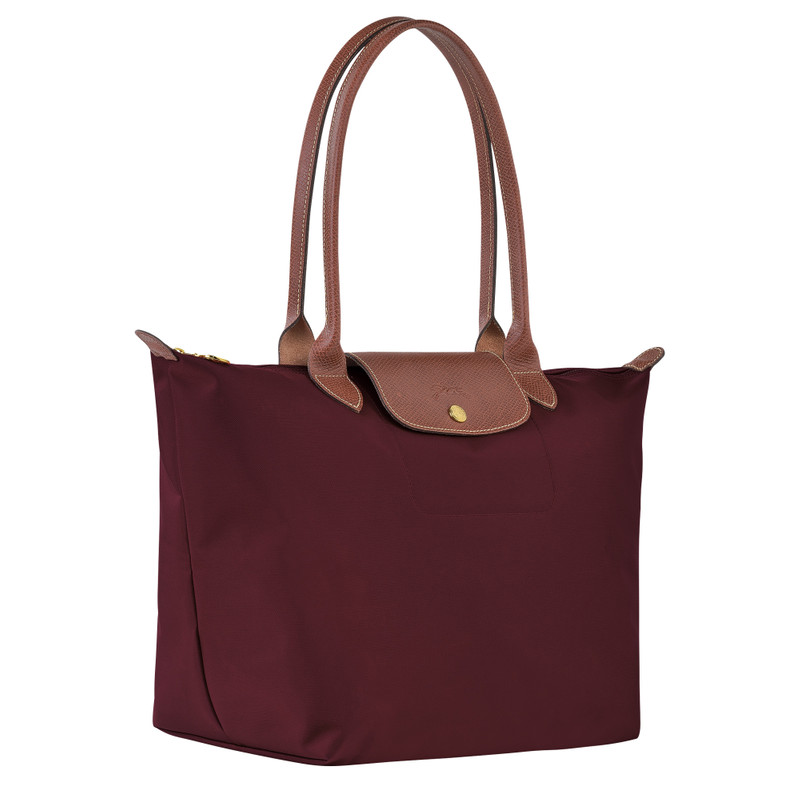 Le Pliage Original L Tote bag Burgundy - Recycled canvas 3