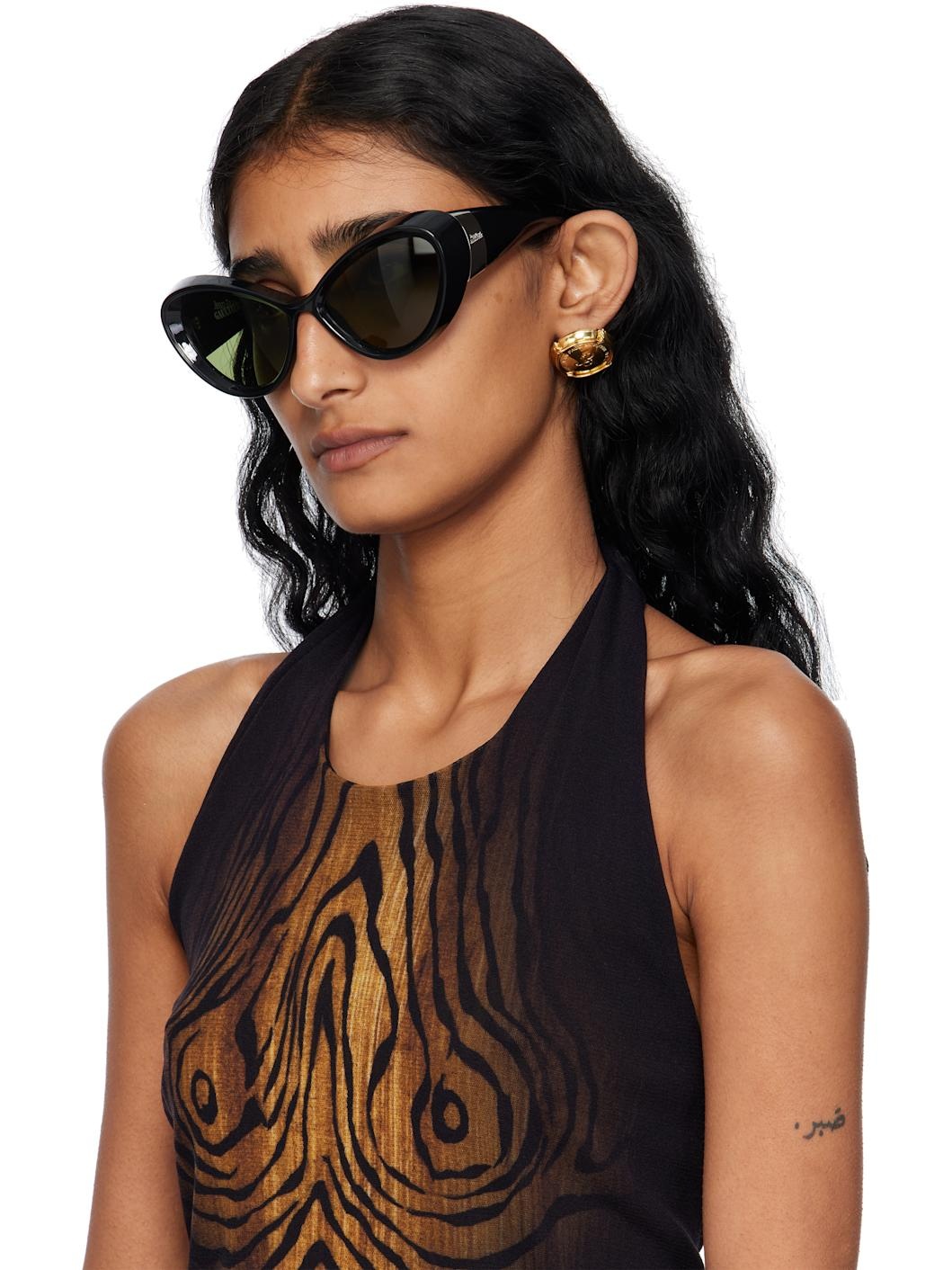 Black 'The Parisian Cat' Sunglasses - 4