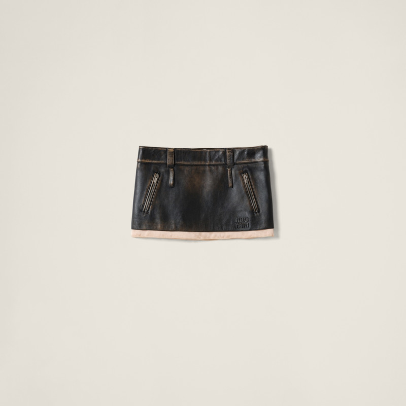 Nappa leather skirt 1
