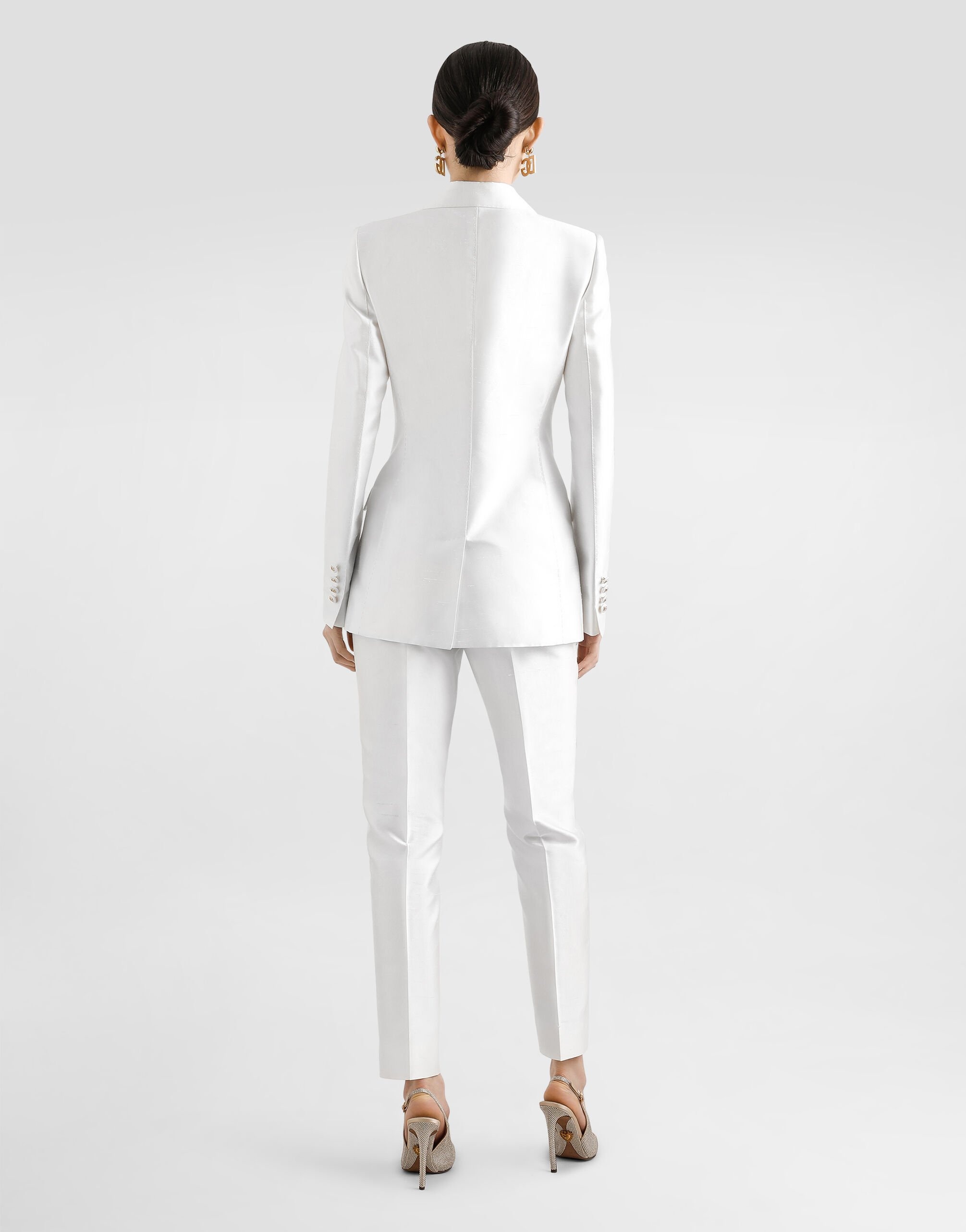 Double-breasted jacket in silk - 3