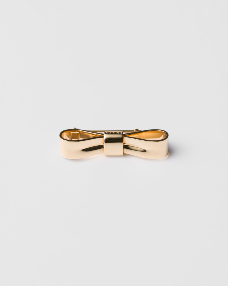 Small Eternal Gold Bow brooch - yellow gold 1