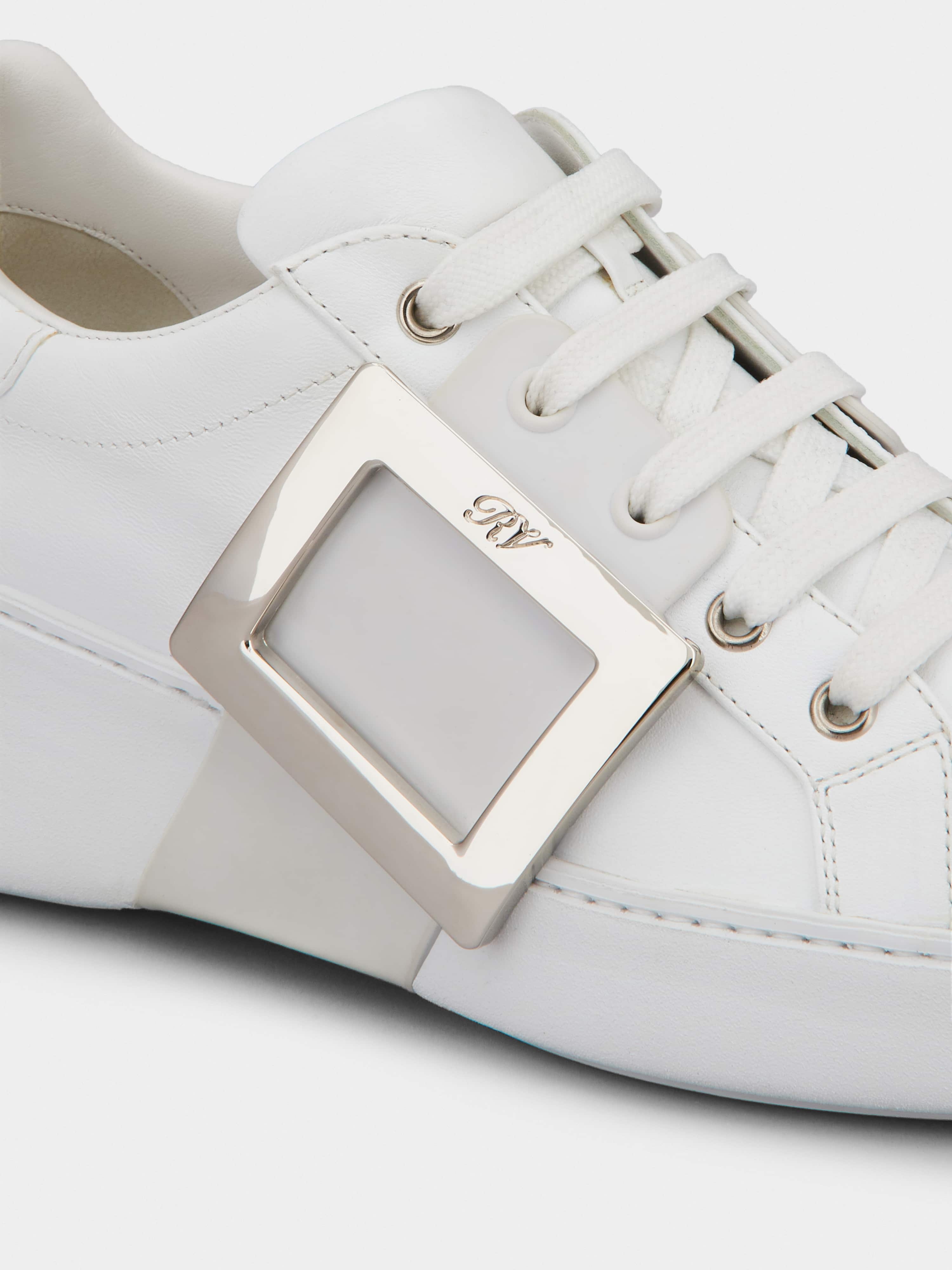 Viv' Skate Metal Buckle Sneakers in Soft Leather - 3