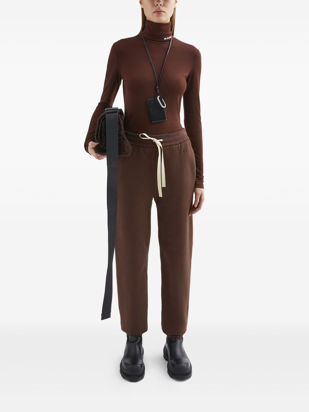 cotton terry track pants - 2
