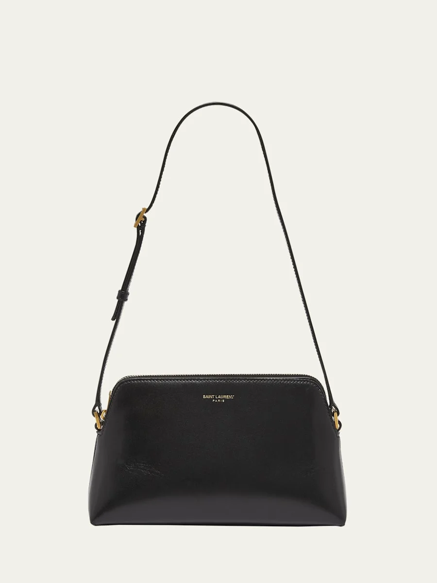 Mini Pouch on Strap Shoulder Bag in Leather - 1