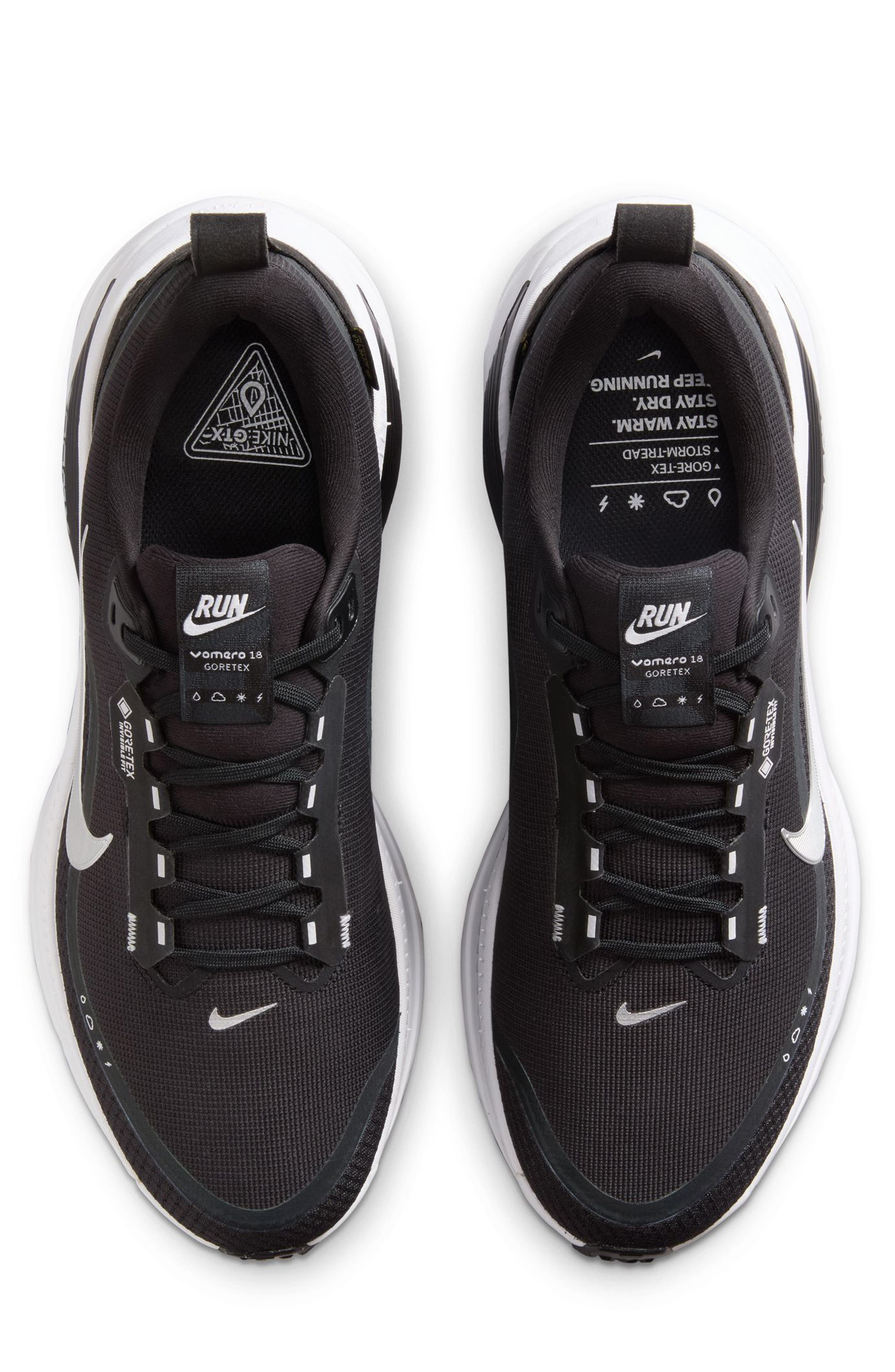 Nike Vomero 18 GTX Gore-Tex® Waterproof Running Shoe in 002 Black/m Silv at Nordstrom - 3