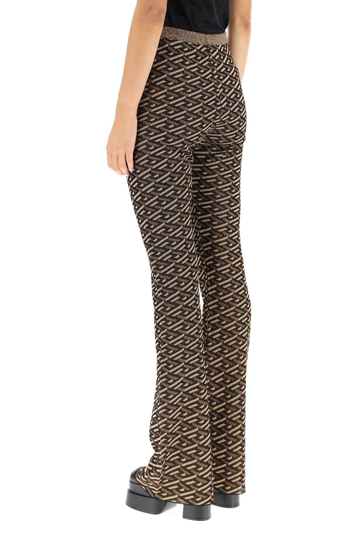 LA GRECA JACQUARD LUREX KNIT TROUSERS - 4