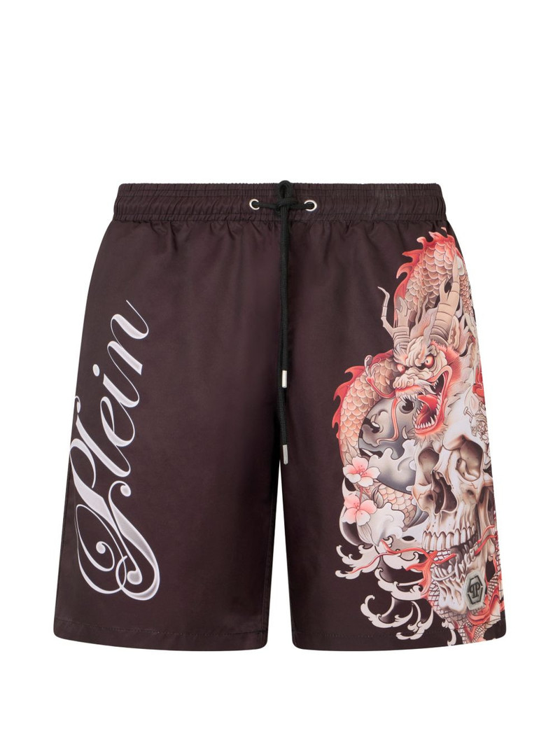 drago- print swim shorts 1