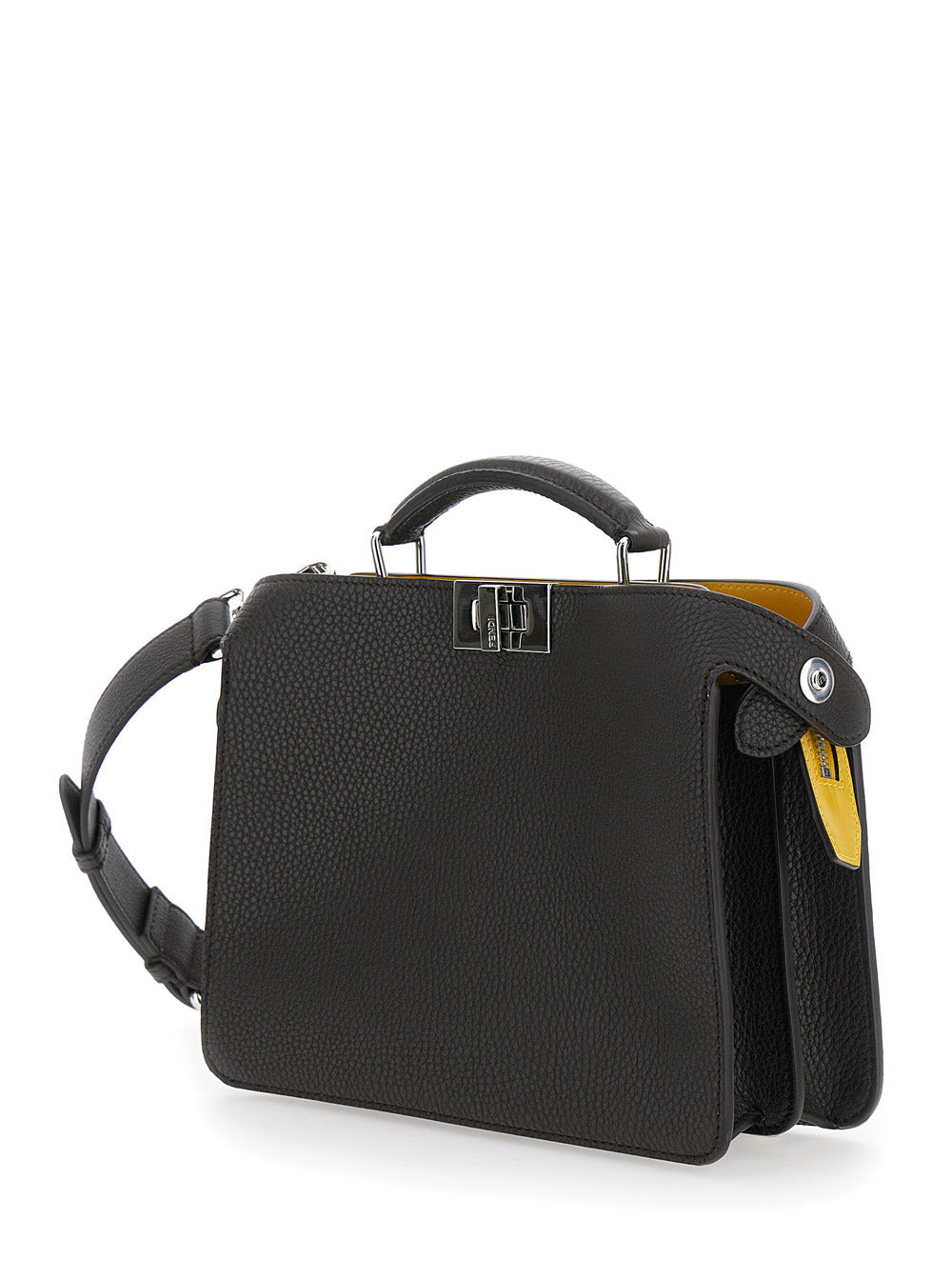 Fendi Men 'Iseeu Small' Brown Handbag With Removable Internal Pocket In Leather Man - 2
