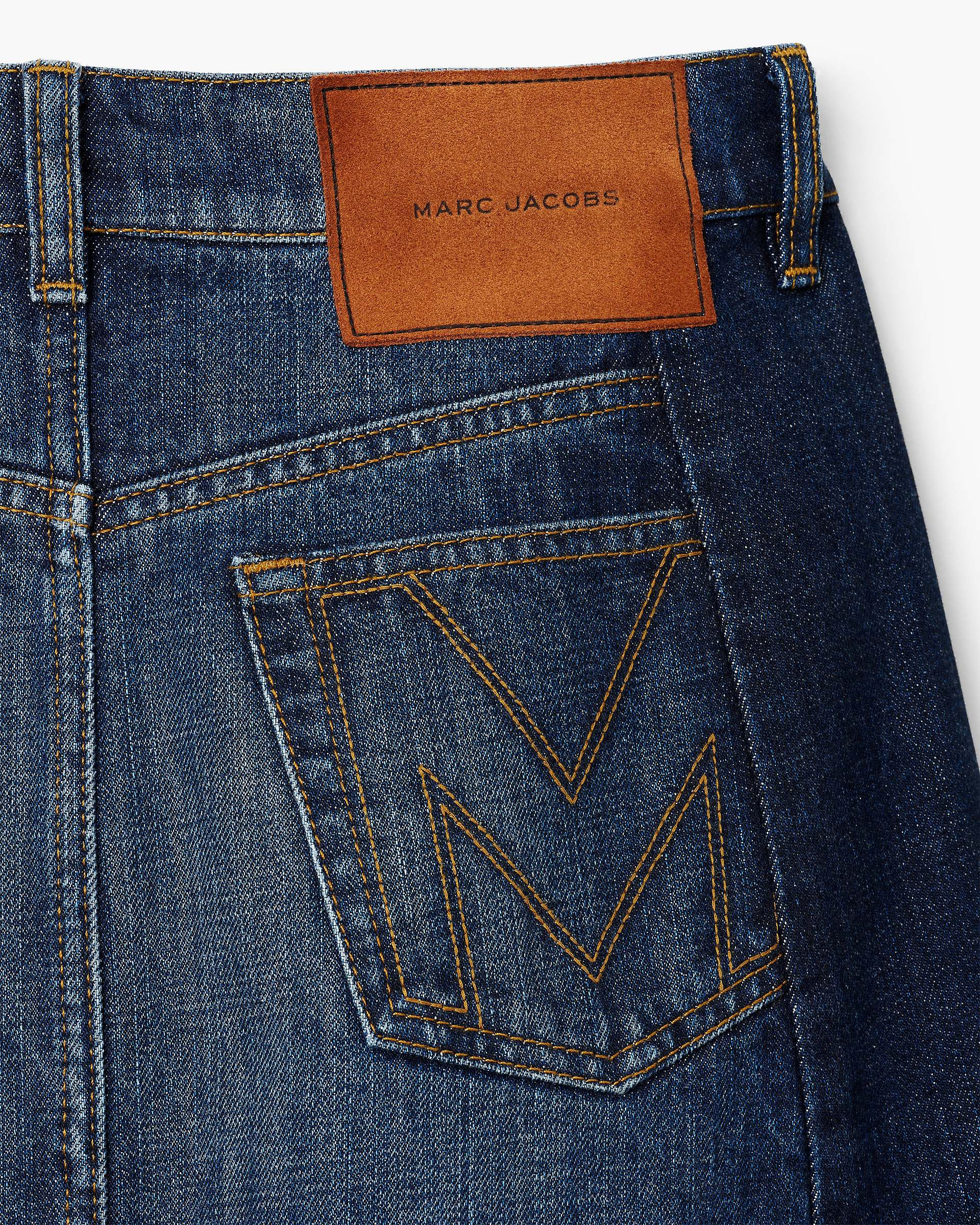 TWO TONE SHADOW DENIM SKIRT - 7