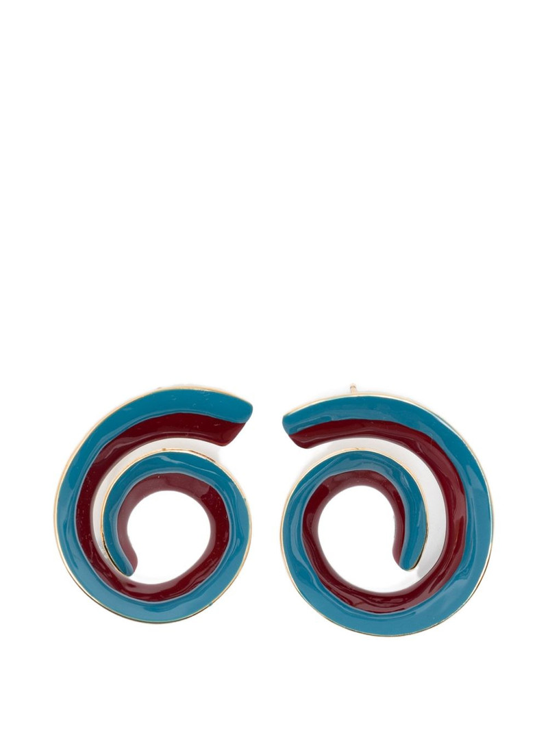 enamel spiral earrings 1
