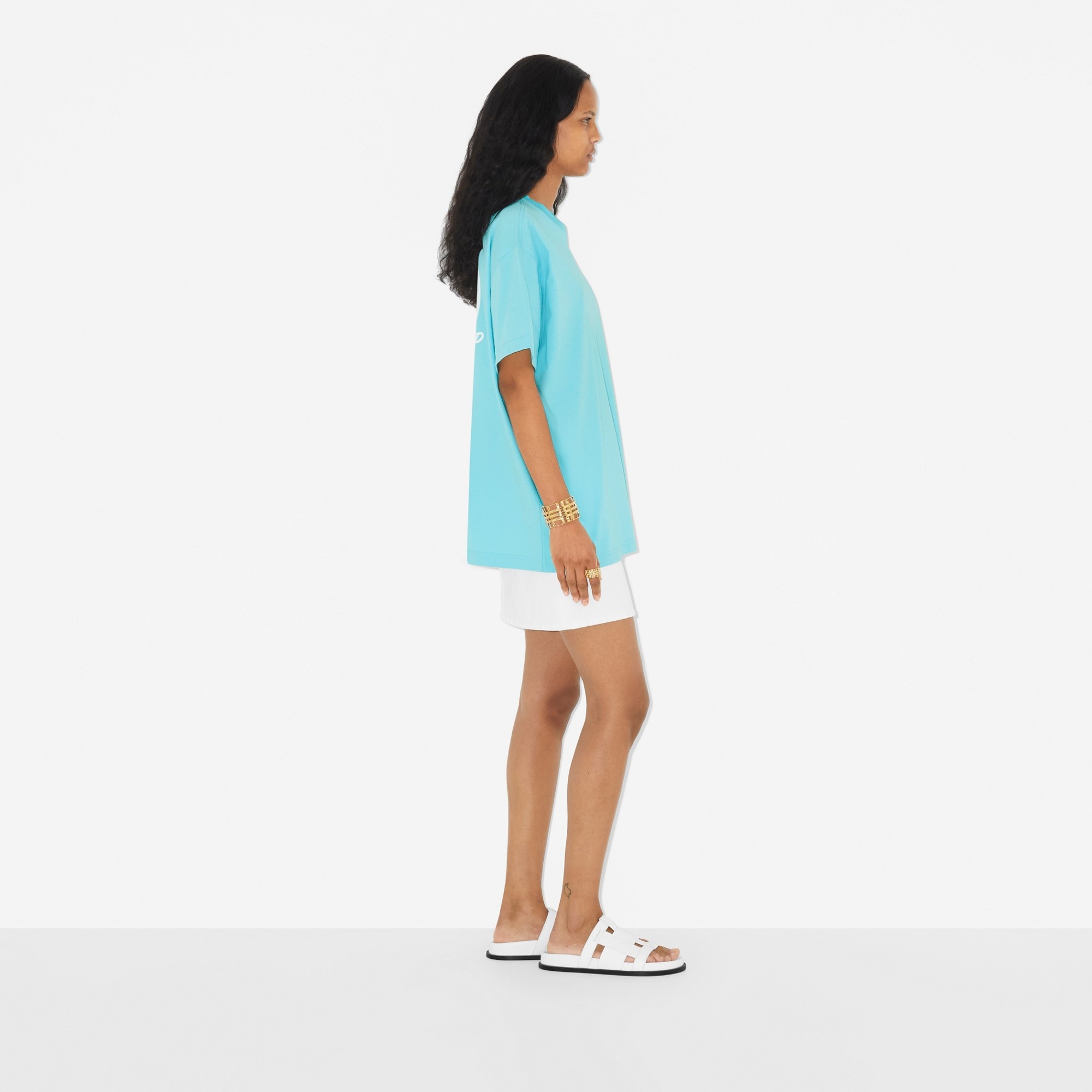 Ice Cream Print Cotton Oversized T-shirt - 3
