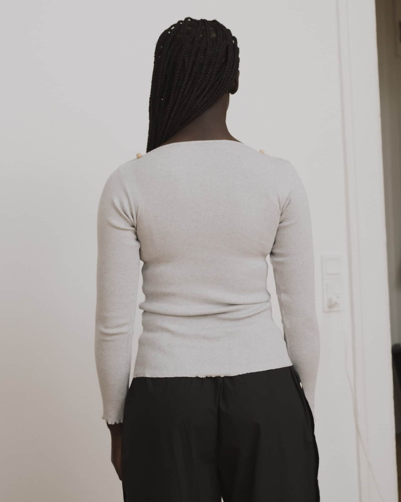 BASERANGE Tav Long Sleeve Tee - Recycled Cotton Rib outlook