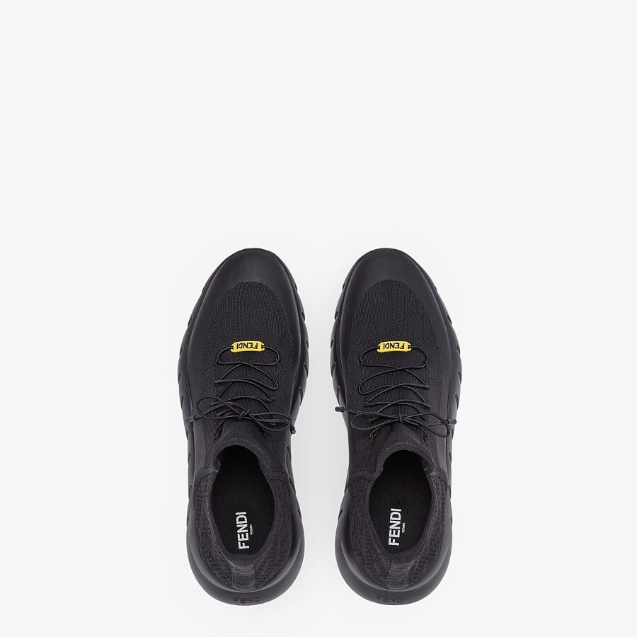 Black mesh running shoes - 4