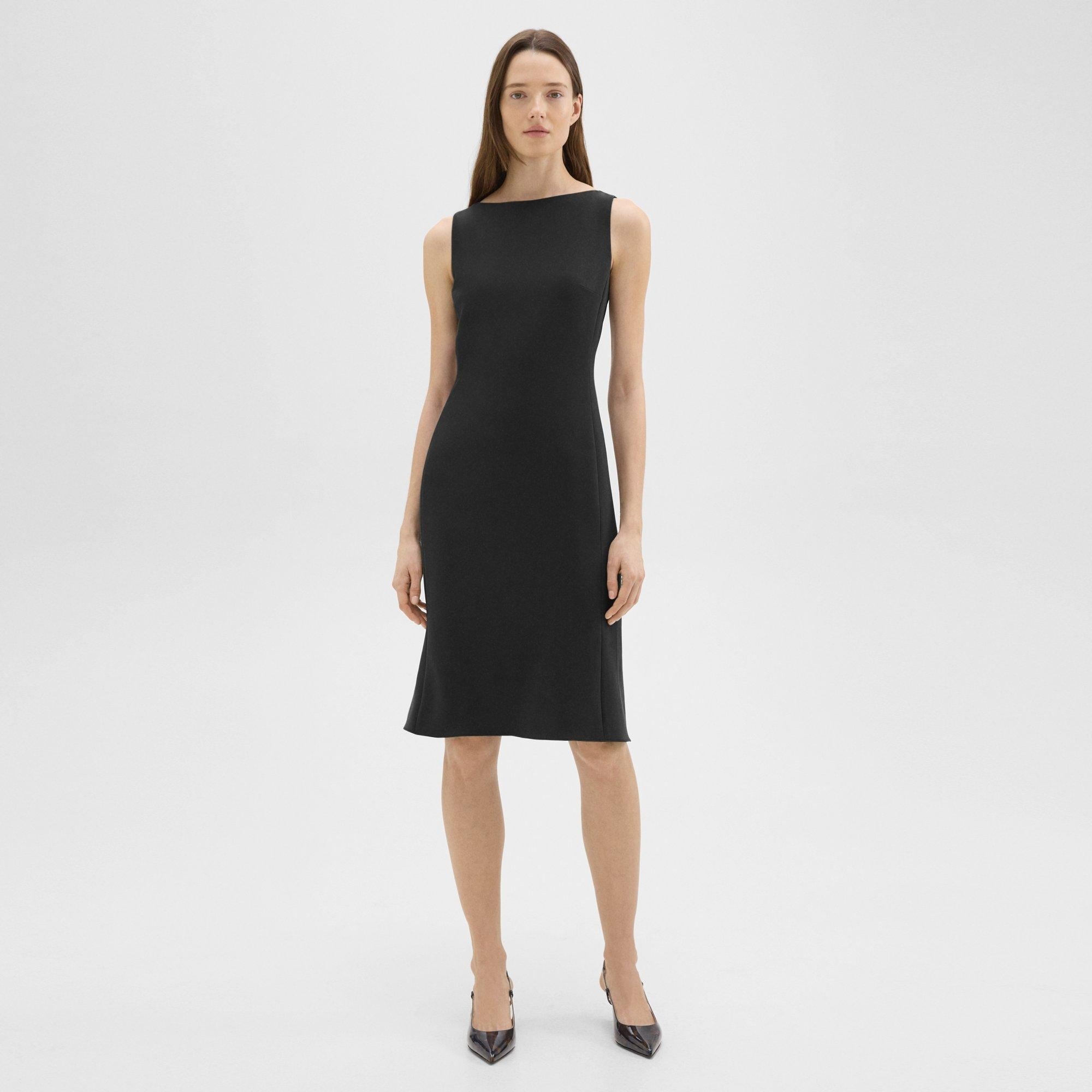 Flared Dress in Admiral Crepe - 2