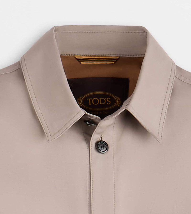 Tod's LINEN BLEND SHIRT JACKET - GREY outlook