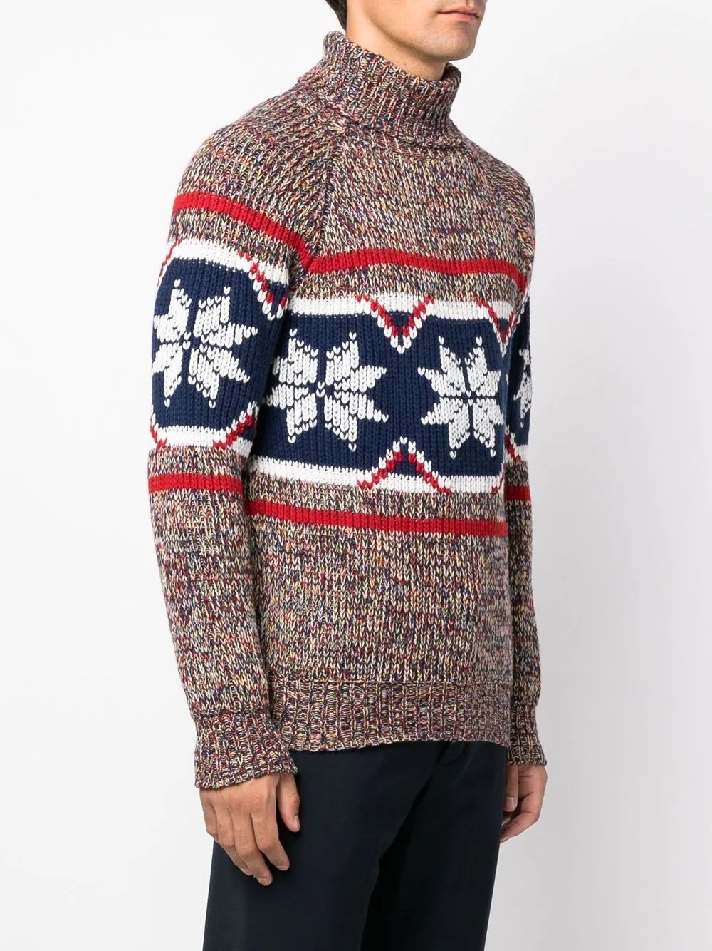 fairisle roll-neck jumper - 3