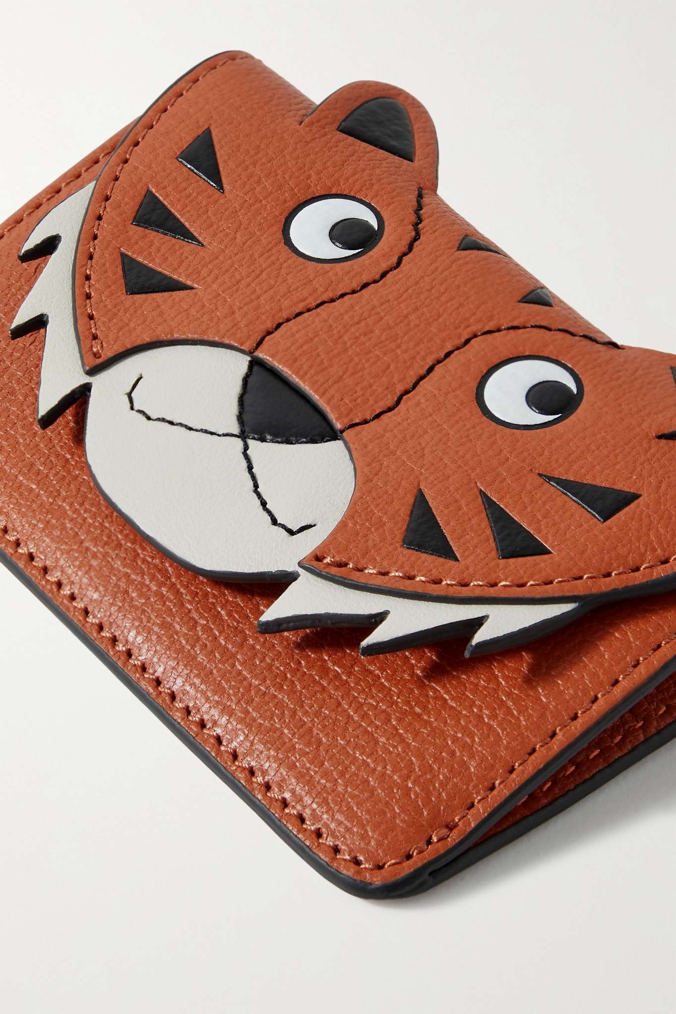 Tiger textured-leather cardholder - 4