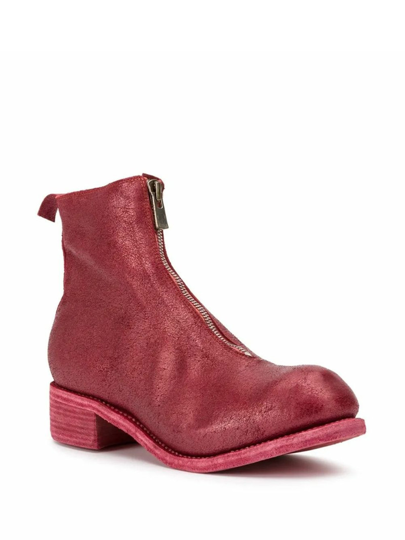 coated zip ankle boots 1