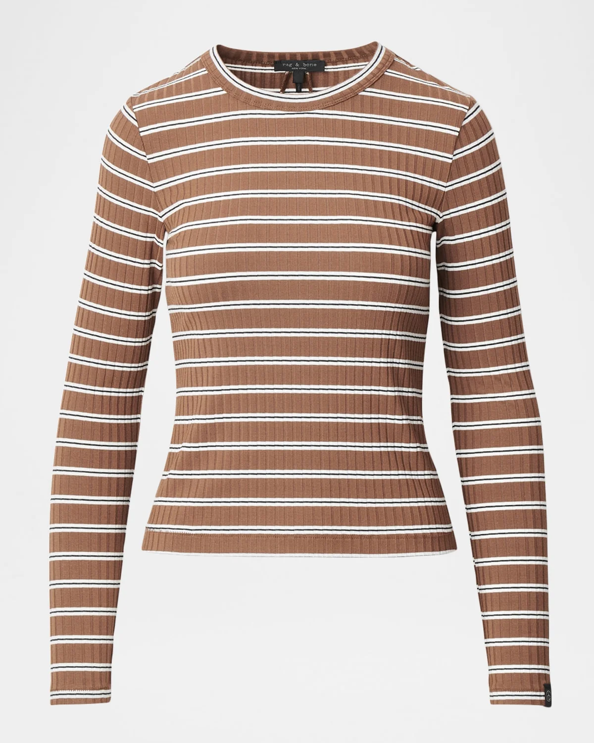 Luca Stripe Ribbed Long-Sleeve Tee - 1