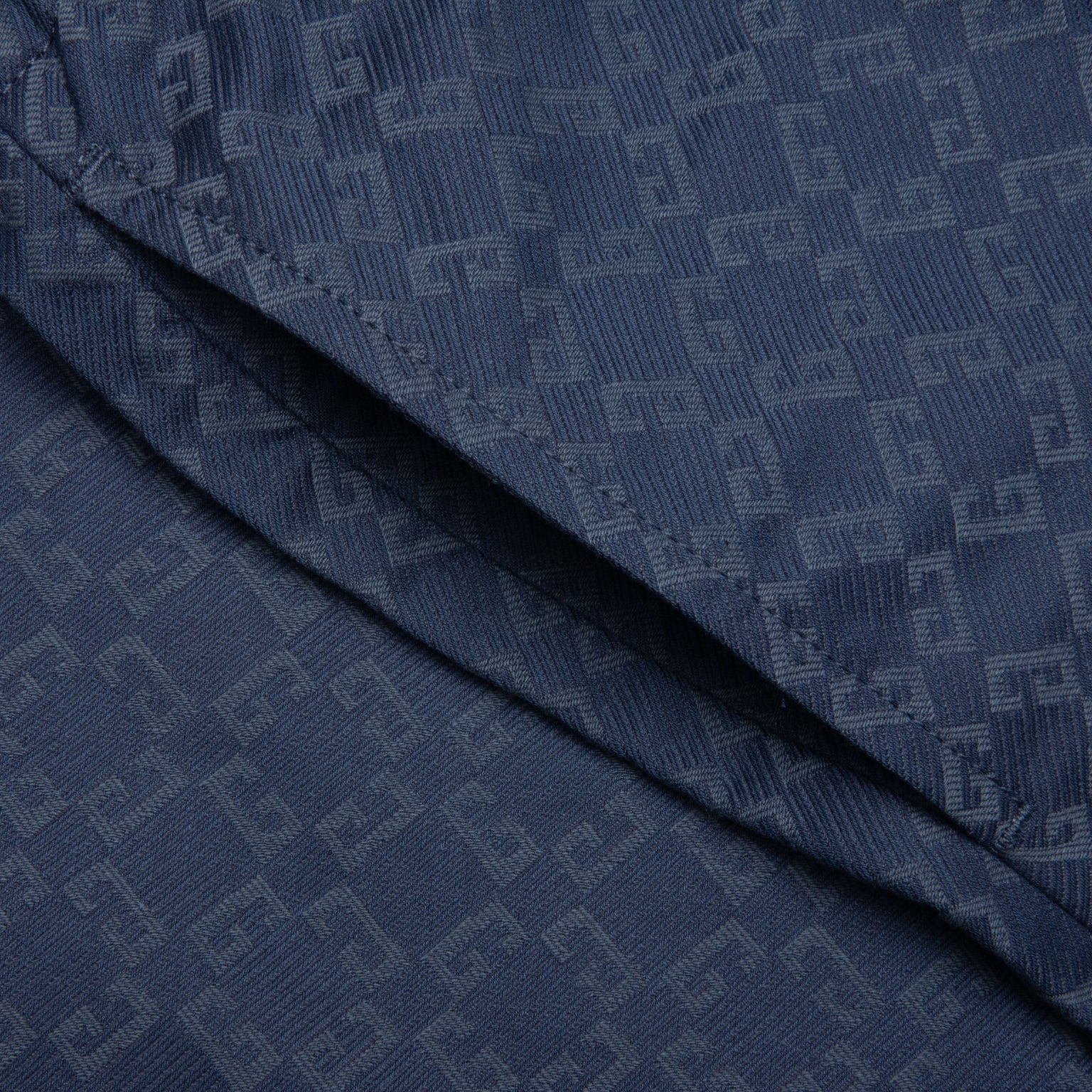 SHINY MONOGRAM 72 DENIM BERMUDA SHORTS - GREY/BLUE - 3