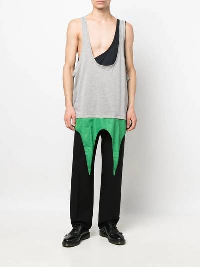 Kiko Kostadinov asymmetric draped vest outlook