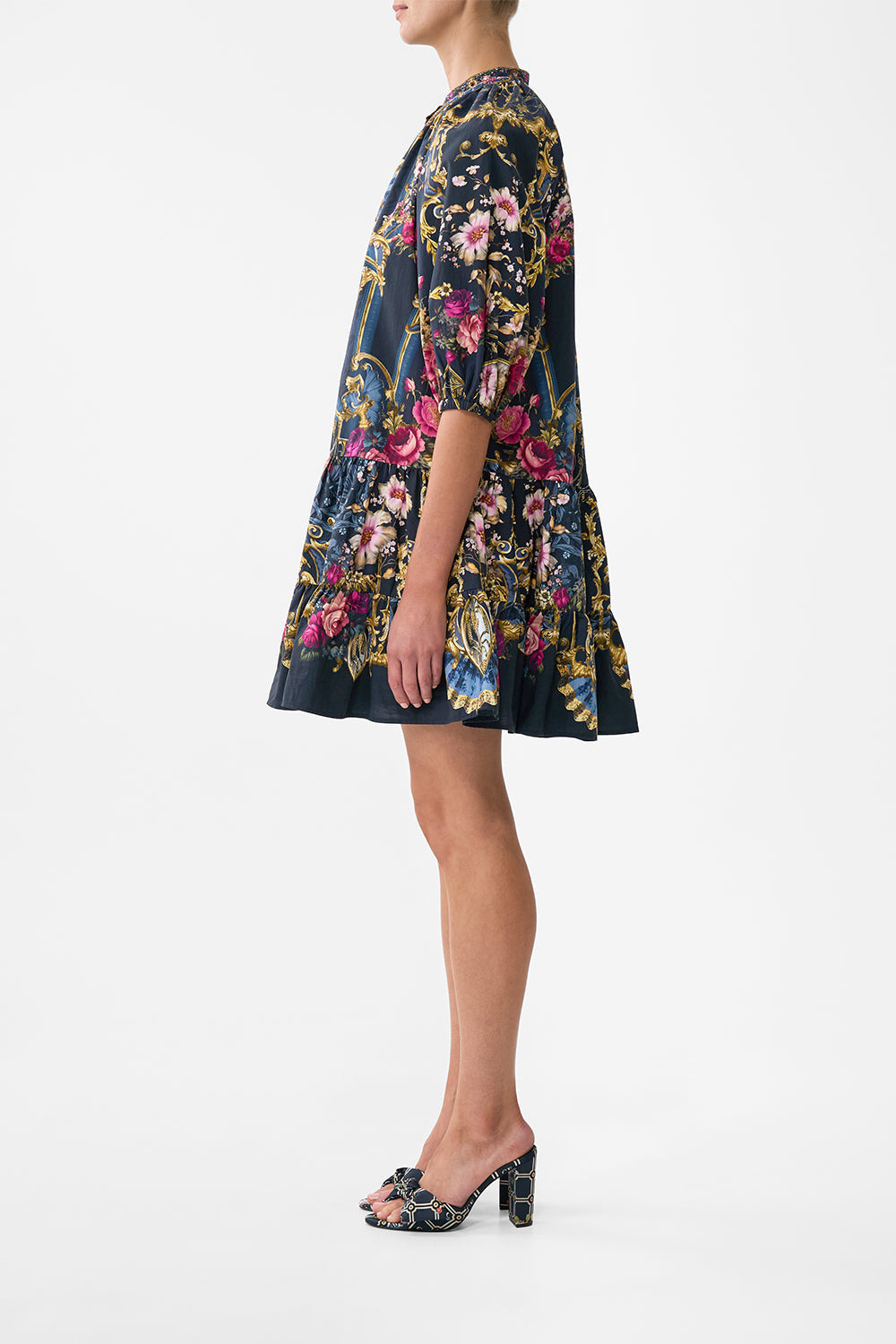 PUFF SLEEVE SHIRT DRESS - 4