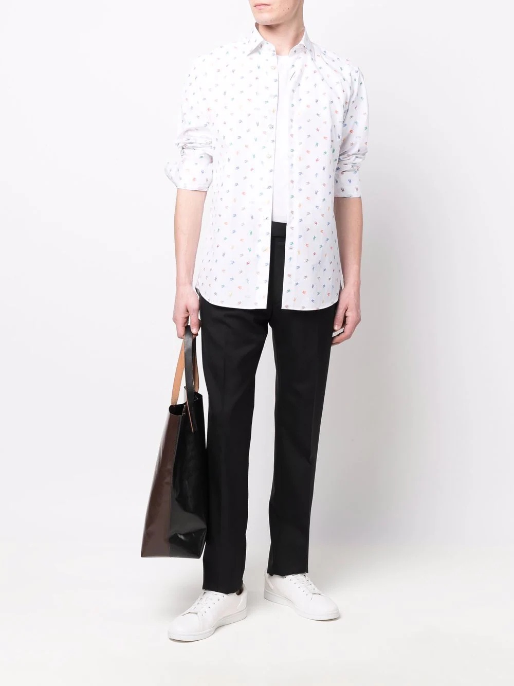 Pegaso-print long-sleeve shirt - 2