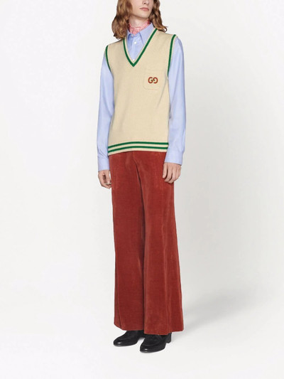 GUCCI intarsia pineapple knitted vest outlook