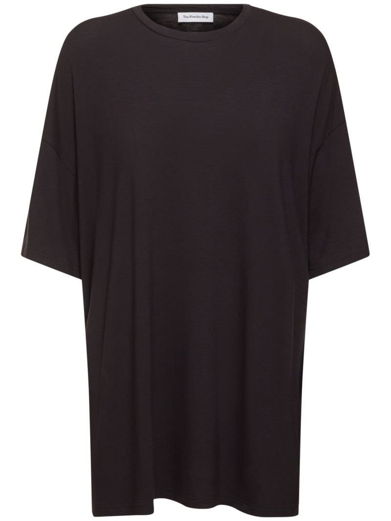 Ella boxy viscose t-shirt - 1