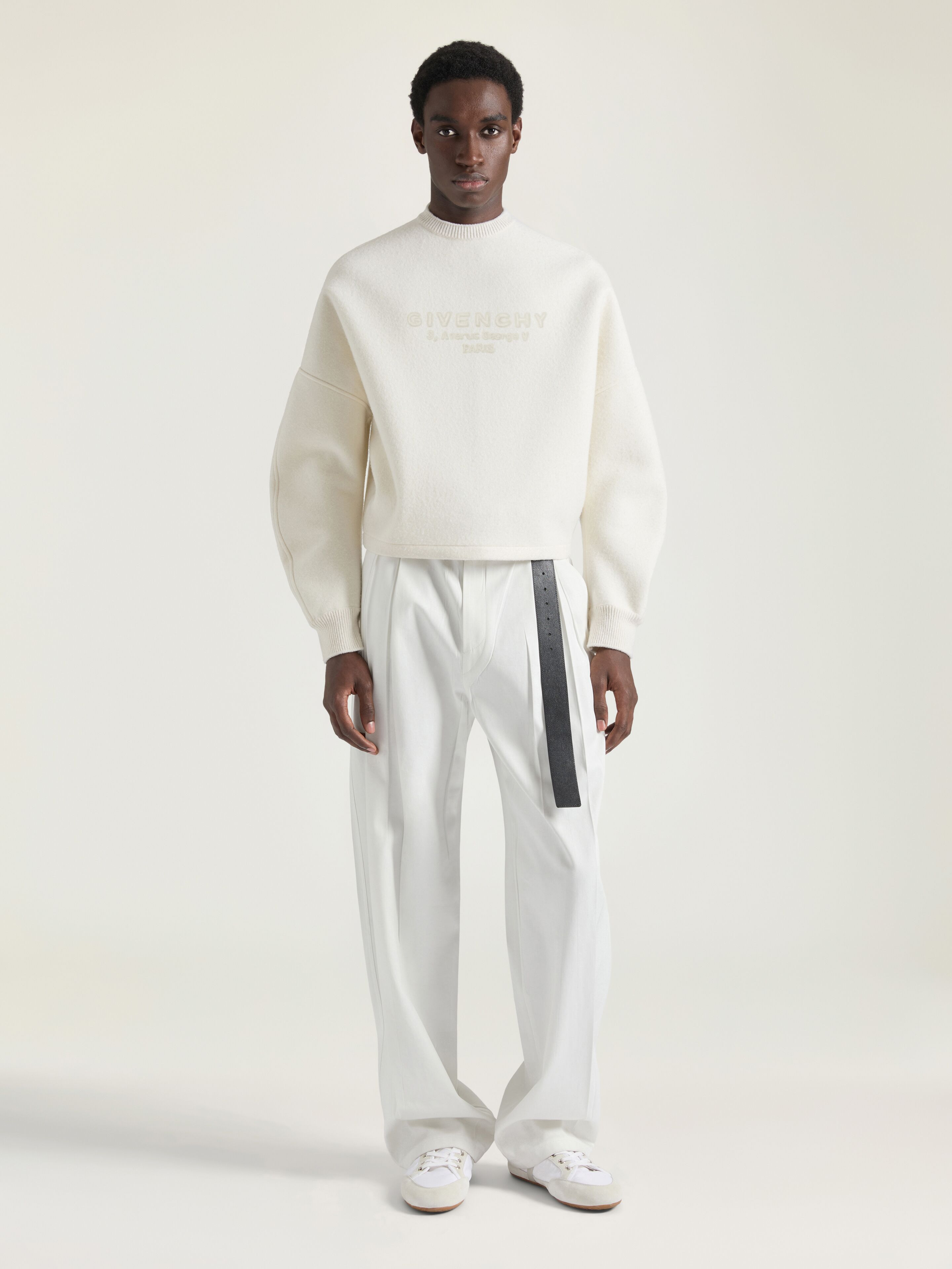 SWEATER IN WOOL WITH GIVENCHY STAMP EMBROIDERY - 2