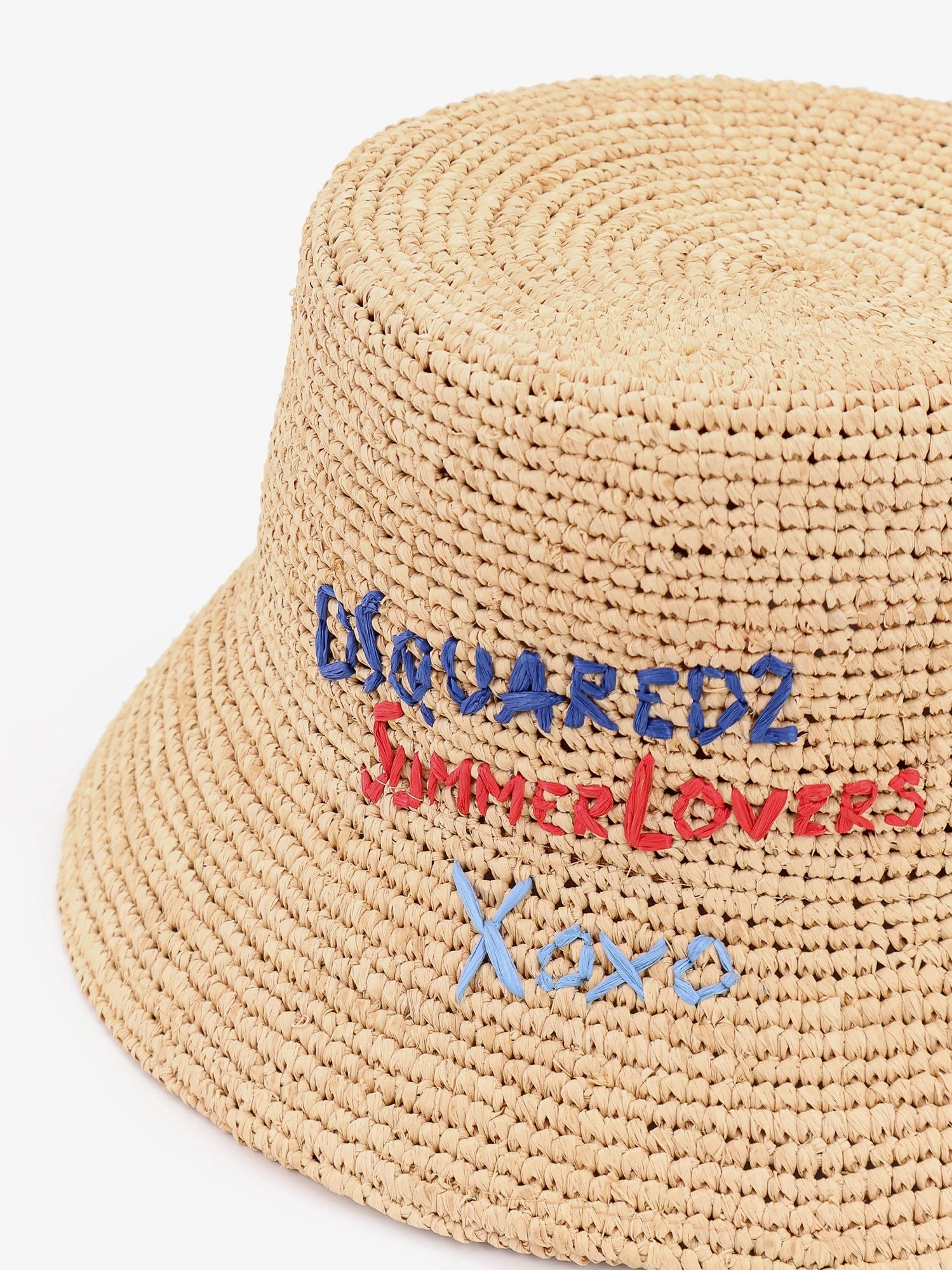 ストローハット Dsquared2 Dsquared2 Summer Lovers Natural Rafia Hat DSquared² Summer Lovers Natural Rafia Hat | Lyst