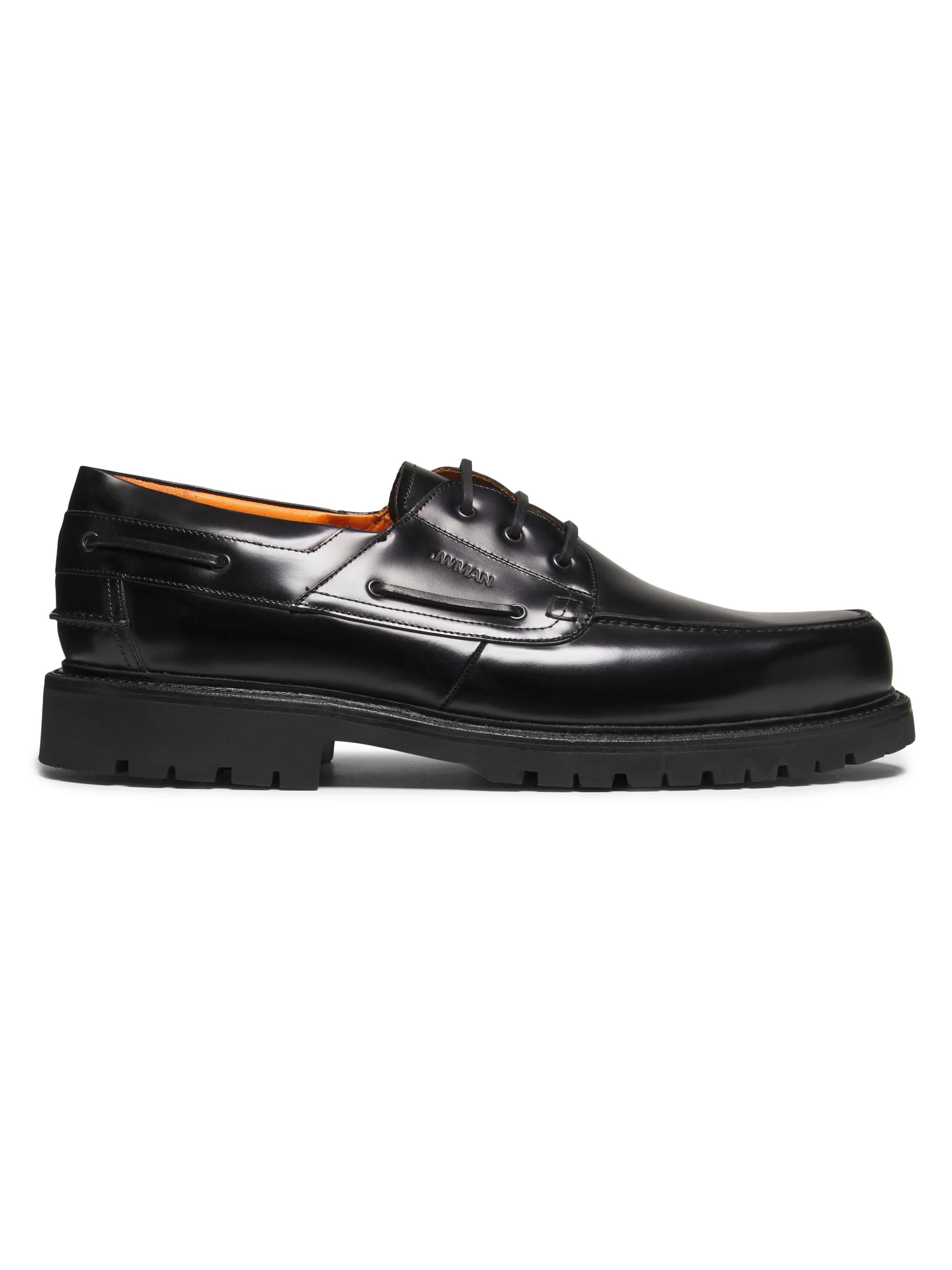 Men's Junya Watanabe x Heinrich Dinkel Leather Boat Shoes - Black - 1