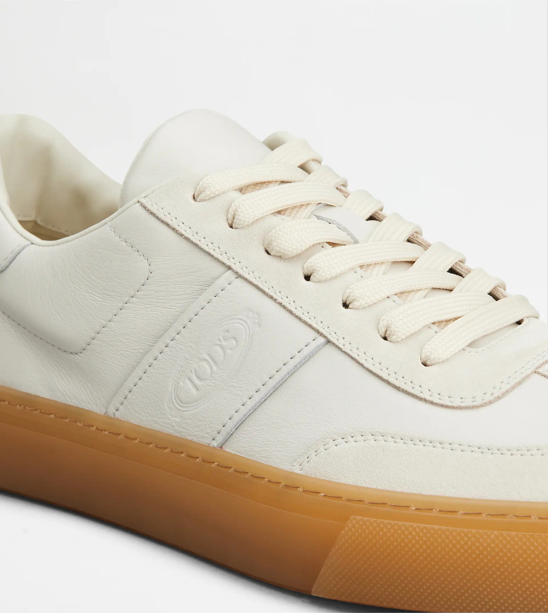 TOD'S SNEAKERS IN LEATHER - WHITE - 5