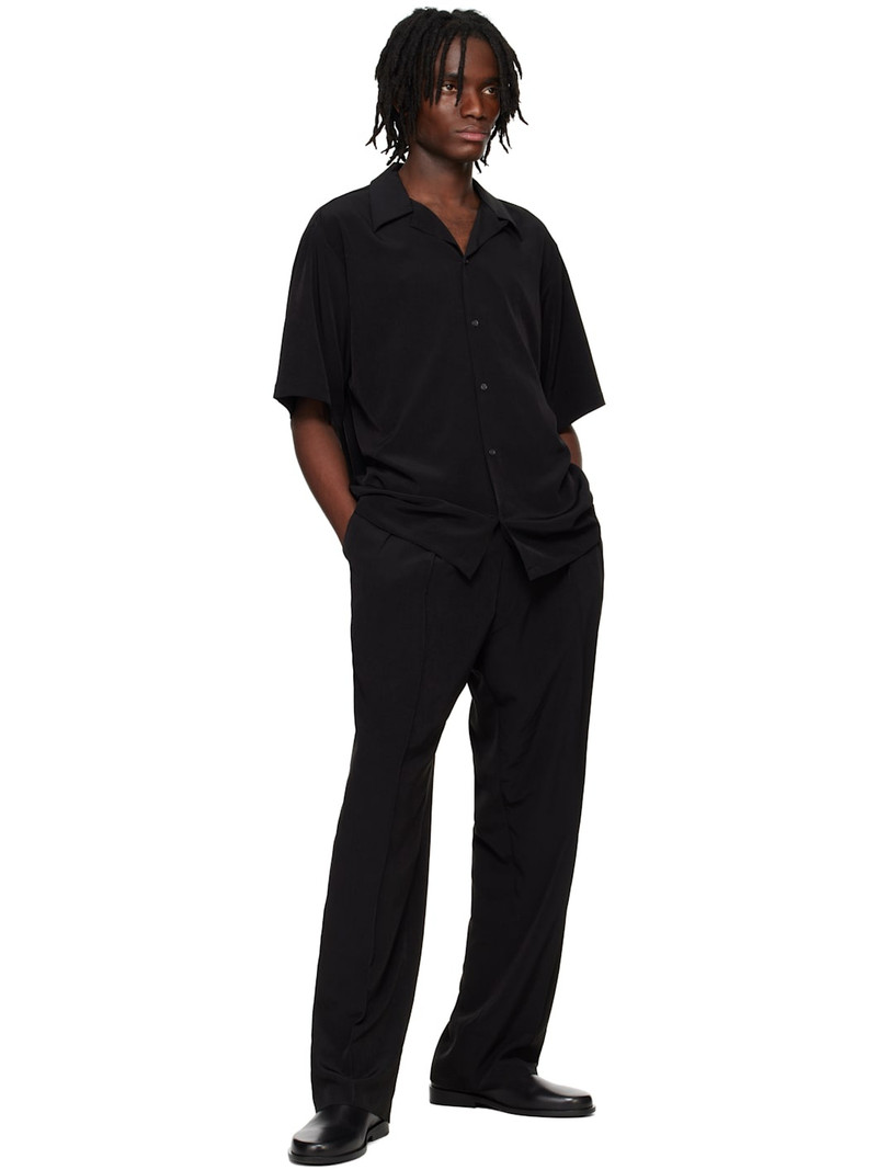 RAINMAKER KYOTO Black Open Collar S/S Shirt outlook