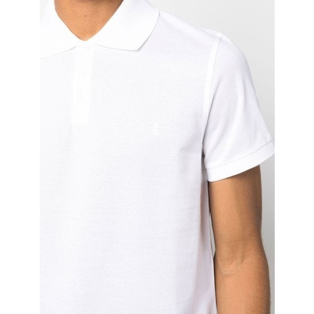 White short-sleeved polo shirt - 5