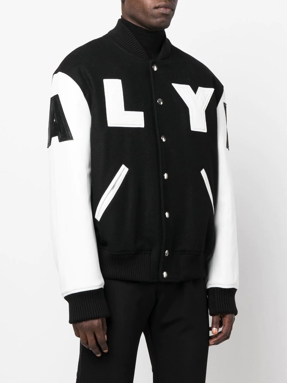 logo-print varsity jacket - 3