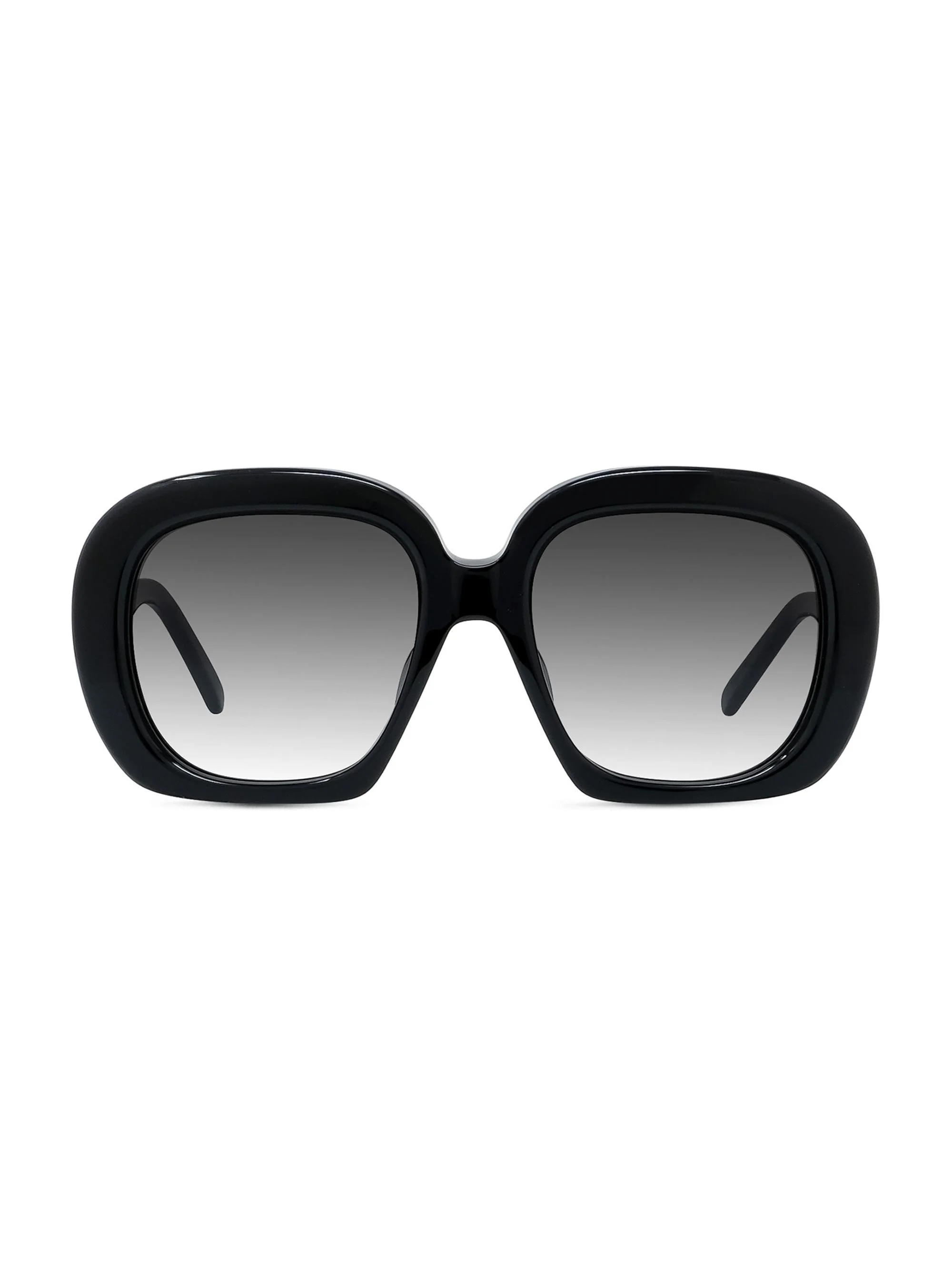 Men's Curvy 53MM Square Sunglasses - Shiny Black Gradient - 1