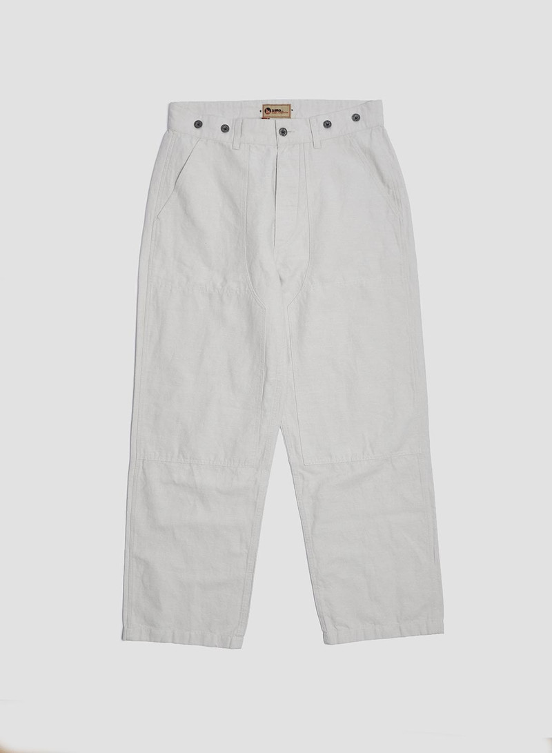 Carpenter Pant Cotton Linen in Off White 1