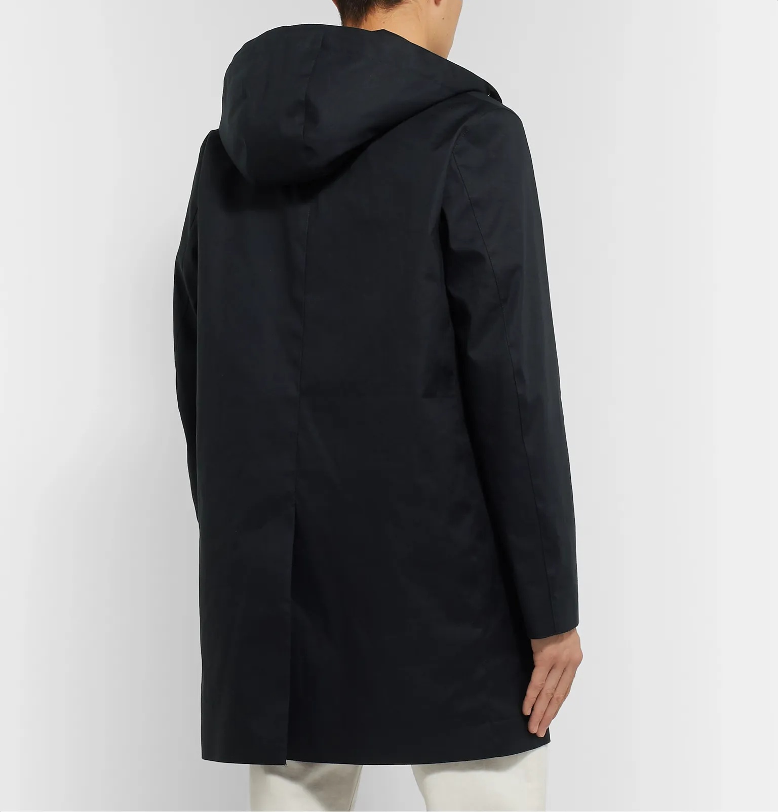 Bonded Cotton Hooded Raincoat - 5