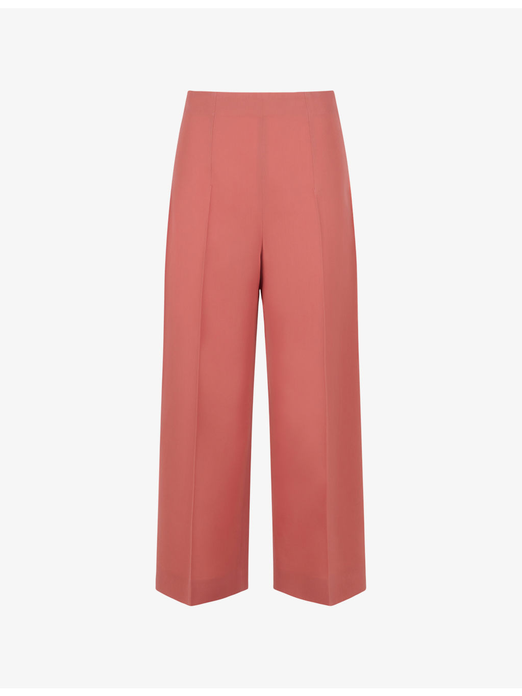 Flared-Leg Cropped Wool Trousers - 1