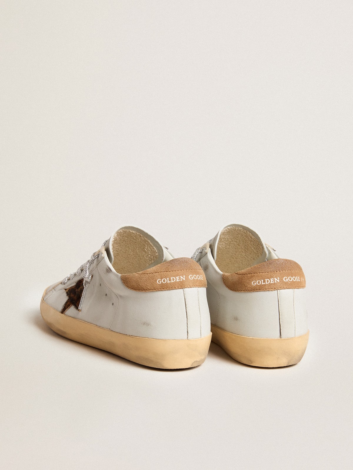 スニーカー Golden  Slide Pelle Stella E Banda Suede Golden Goose Super-Star in nappa leather with pony skin star