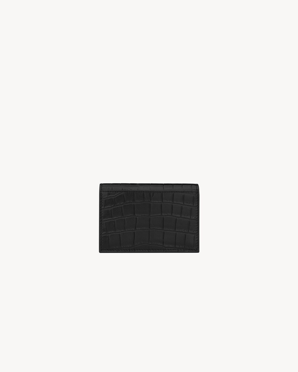 TINY CASSANDRE BUSINESS CARD CASE IN CROCODILE-EMBOSSED LEATHER - 2