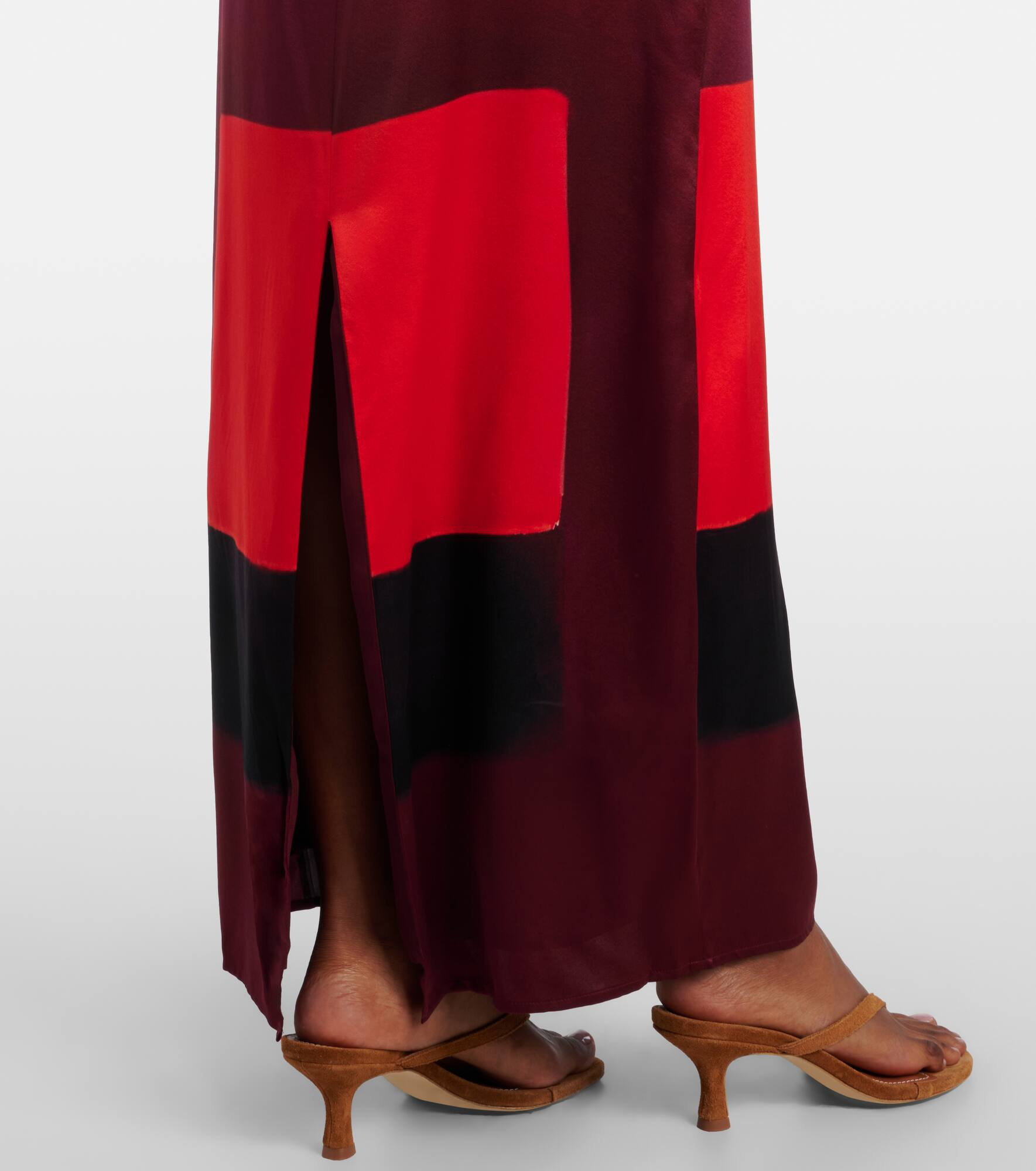 Mae printed silk-blend maxi dress - 5